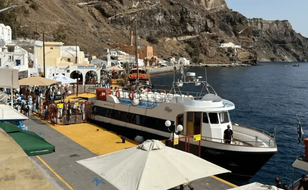 Small Cruise Boat Tendering at Port